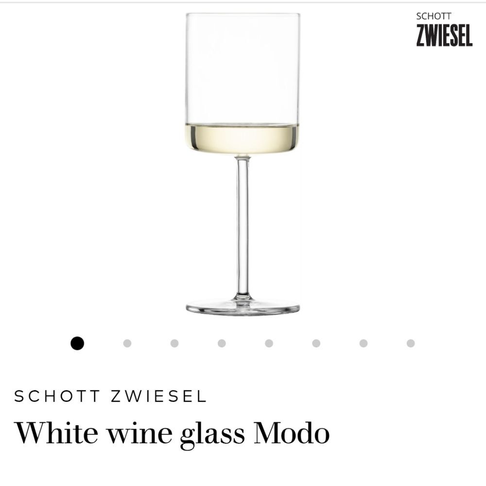 Hand Bedazzled German Schott Zwiesel White Wine Glass 13.5oz Modo Set -8 - Picture 8 of 10